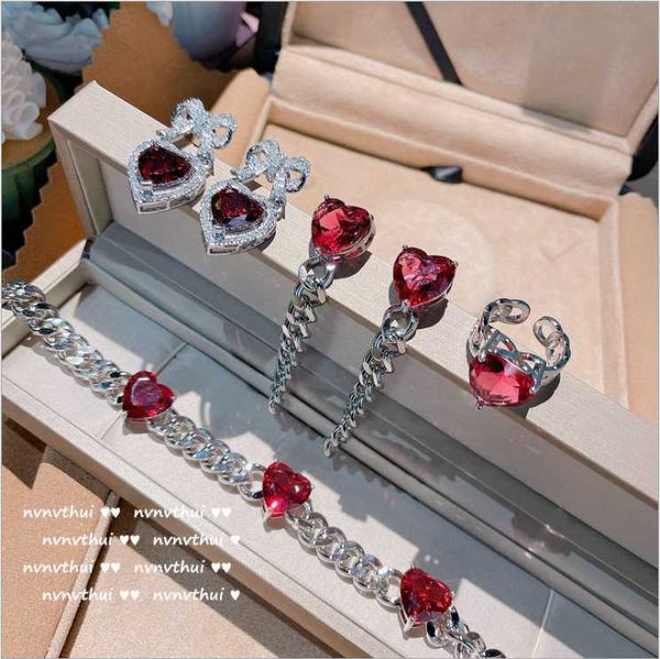 earrings & necklace bright streamer garnet red love 18k gold plated multi-faceted colorful zircon peach heart chain, Silver
earrings & necklace bright streamer garnet red love 18k gold plated multi-faceted colorful zircon peach heart chain, Silver