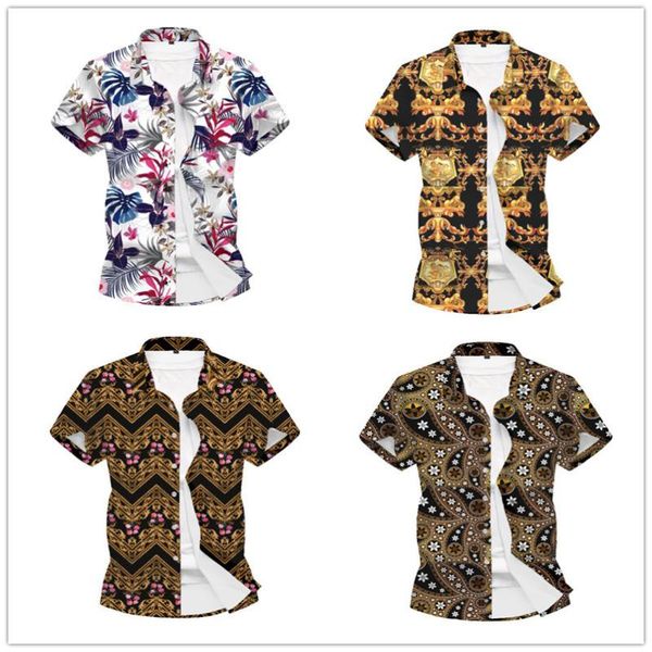 2021 new fashion summer beach print short-sleeved shirt for men korean trend shirt men's thin cardigan size -3xl, White;black
2021 new fashion summer beach print short-sleeved shirt for men korean trend shirt men's thin cardigan size -3xl, White;black