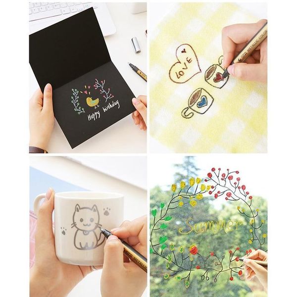 1pcs metallic permanent paint markers birthday gift card making metallic color pen for diy p album kid school jllqgl
1pcs metallic permanent paint markers birthday gift card making metallic color pen for diy p album kid school jllqgl