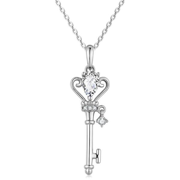 pendant necklaces for women light luxury princess purple crystal key rose gold choker chain lover's gift fashion jewelry n016, Silver
pendant necklaces for women light luxury princess purple crystal key rose gold choker chain lover's gift fashion jewelry n016, Silver