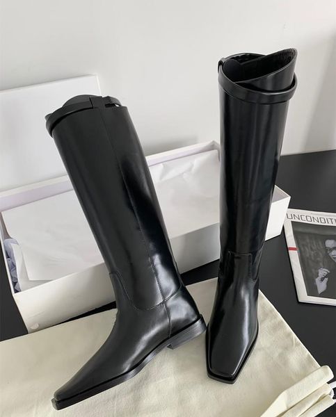 boots square toe over-knee western for women designer genuine leather black flat zapatos de mujer
boots square toe over-knee western for women designer genuine leather black flat zapatos de mujer