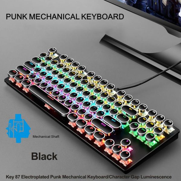keyboards punk keyboard 87 keys with color backlight usb gaming mechanical for deskcomputer
keyboards punk keyboard 87 keys with color backlight usb gaming mechanical for deskcomputer