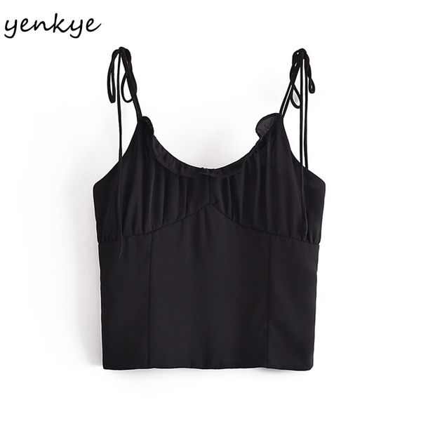 2021 new vintage black cami women holiday summer crop female casual chiffon yu9z, White
2021 new vintage black cami women holiday summer crop female casual chiffon yu9z, White