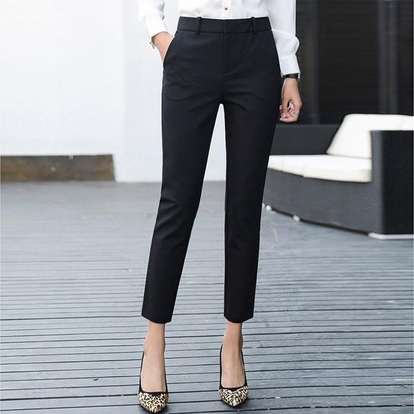 women's pants & capris the during spring and autumn 2021 han edition leisure british overalls professional small trousers for women, Black;white
women's pants & capris the during spring and autumn 2021 han edition leisure british overalls professional small trousers for women, Black;white