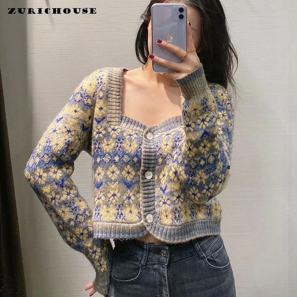 women's knits & tees zurichouse jacquard knit cardigan women spring long sleeve fashion retro square collar female sweater coat short o, White
women's knits & tees zurichouse jacquard knit cardigan women spring long sleeve fashion retro square collar female sweater coat short o, White