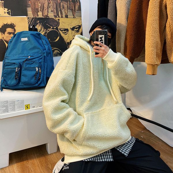 2021 new winter men's thickening lamb pullover loose coats hooded hoodies cotton clothes 6 color casual sweatshirts big size m-5xl aaco, Black
2021 new winter men's thickening lamb pullover loose coats hooded hoodies cotton clothes 6 color casual sweatshirts big size m-5xl aaco, Black