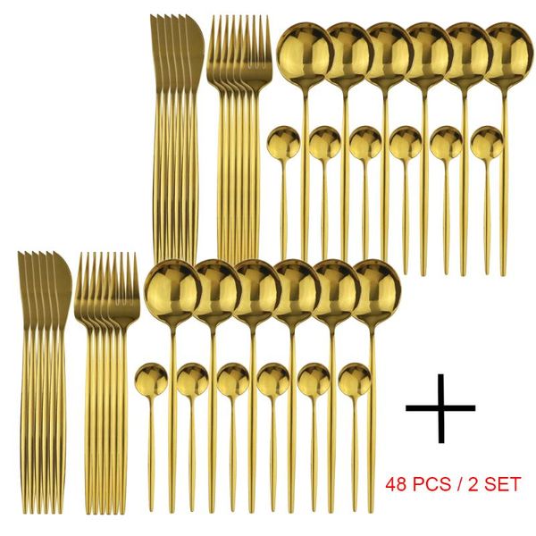 dinnerware sets stainless steel cutlery knives forks spoons dinner set kitchen flatware gold wedding mirror tableware 48pcs
dinnerware sets stainless steel cutlery knives forks spoons dinner set kitchen flatware gold wedding mirror tableware 48pcs
