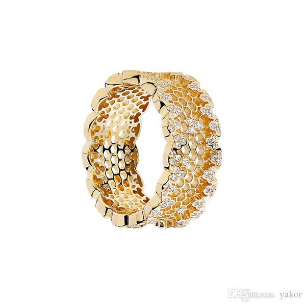 NEW Luxury Fashion 18K Yellow Gold Wedding RING Original Box set for Pandora 925 Silver CZ Diamond rings for Women, Slivery;golden
NEW Luxury Fashion 18K Yellow Gold Wedding RING Original Box set for Pandora 925 Silver CZ Diamond rings for Women, Slivery;golden