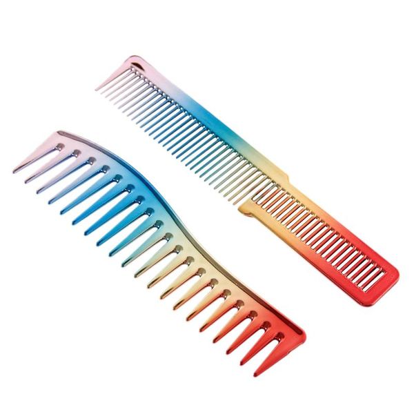 hair brushes 2pcs rainbow comb electroplating hairdressing scalp massage brush large wide tooth salon haircut tool, Silver
hair brushes 2pcs rainbow comb electroplating hairdressing scalp massage brush large wide tooth salon haircut tool, Silver