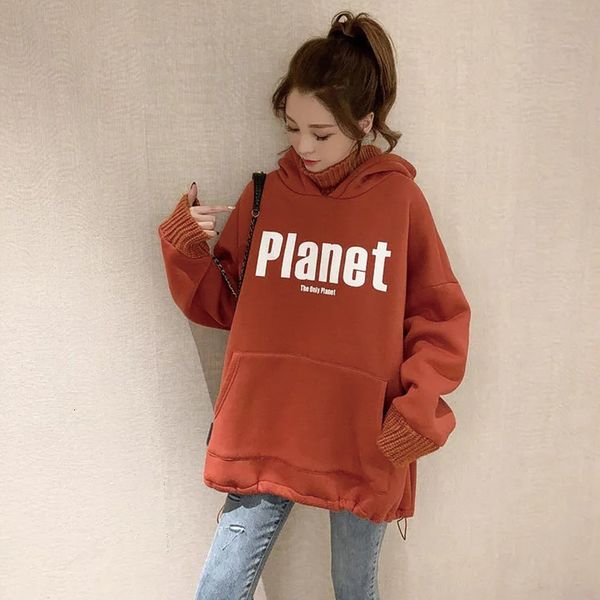 2021 winter new fake two patchwork turtleneck pullover fashion print oversized women sweatshirt 46b7, Black
2021 winter new fake two patchwork turtleneck pullover fashion print oversized women sweatshirt 46b7, Black