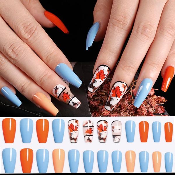 false nails 24pcs fake long stiletto coffin press on acrylic nail tips manicure tool jelly glue, Red;gold
false nails 24pcs fake long stiletto coffin press on acrylic nail tips manicure tool jelly glue, Red;gold