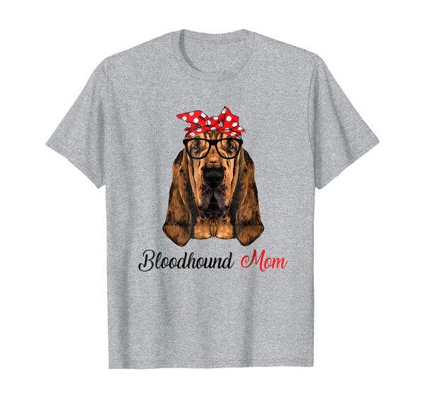 funny bloodhound mom wears bandana shirt for women, White;black
funny bloodhound mom wears bandana shirt for women, White;black