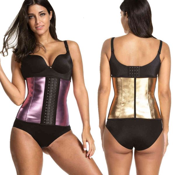 waist tummy shaper three row 9 steel bone thick button golden rubber corset 
waist tummy shaper three row 9 steel bone thick button golden rubber corset