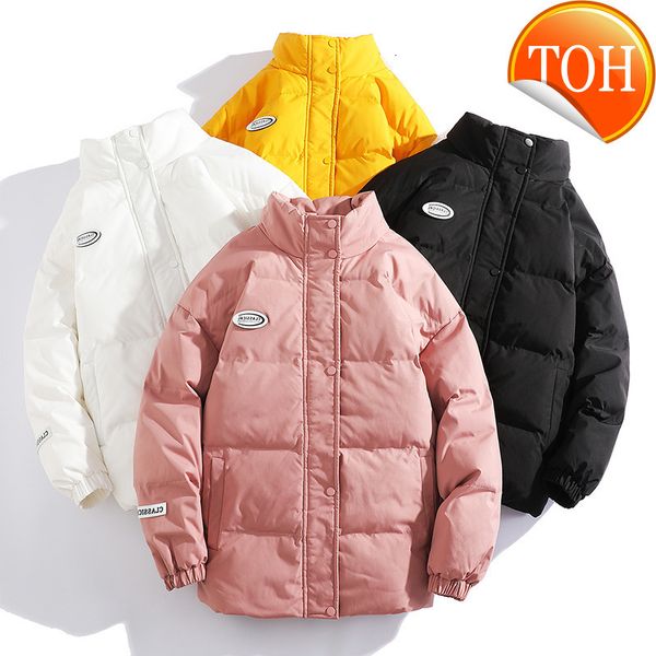 down padded jacket men's 2021 autumn winter new thick warm cotton-padded trend solid color printing couple, Black
down padded jacket men's 2021 autumn winter new thick warm cotton-padded trend solid color printing couple, Black