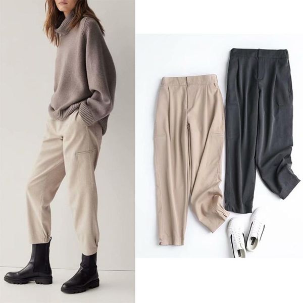 women's pants & capris women za jogging pockets elastic loose solid fashion 2021 mujer trousers high waist streetwear joggers, Black;white
women's pants & capris women za jogging pockets elastic loose solid fashion 2021 mujer trousers high waist streetwear joggers, Black;white