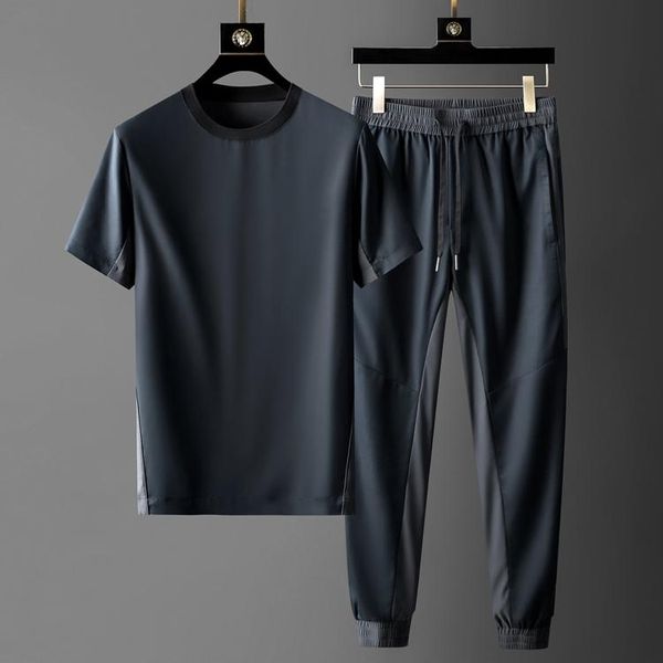 men's tracksuits classic splicing design mens sets (t-shirt+pants) luxury short sleeve ventilate thin male tracksuit fashion slim sport, Gray
men's tracksuits classic splicing design mens sets (t-shirt+pants) luxury short sleeve ventilate thin male tracksuit fashion slim sport, Gray