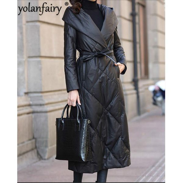 women's leather & faux genuine jacket women sheepskin duck down winter coat long for womens clothing manteau femme 18869 yy782, Black
women's leather & faux genuine jacket women sheepskin duck down winter coat long for womens clothing manteau femme 18869 yy782, Black