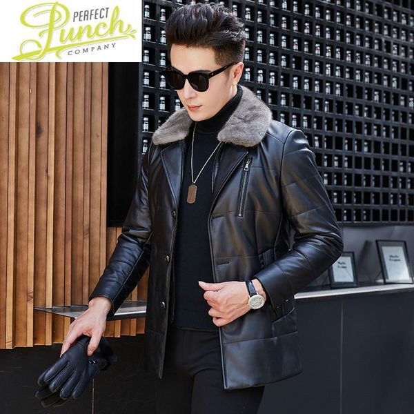 men's leather & faux jacket sheepskin genuine real collar duck down winter coat men sy1926-2f yy917, Black
men's leather & faux jacket sheepskin genuine real collar duck down winter coat men sy1926-2f yy917, Black