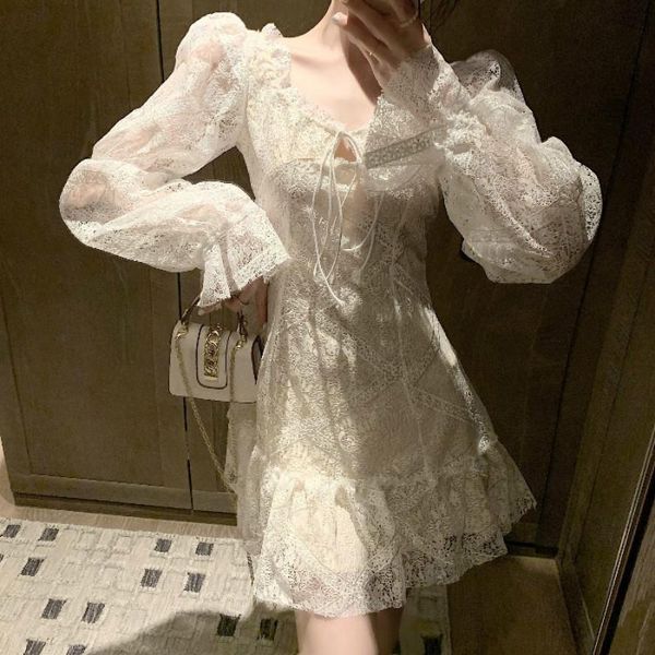 casual dresses spring summer dress women clothes 2021 lace mesh bodycon mini korean elegant women's vestidos ropa mujer 5704, Black;gray
casual dresses spring summer dress women clothes 2021 lace mesh bodycon mini korean elegant women's vestidos ropa mujer 5704, Black;gray