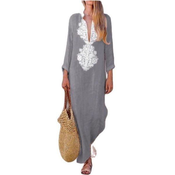 casual dresses 2021 v-neck loose long sleeve cotton and linen women's clothing autumn winter dress, Black;gray
casual dresses 2021 v-neck loose long sleeve cotton and linen women's clothing autumn winter dress, Black;gray