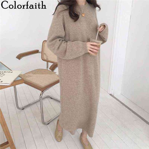 colorfaith new 2020 women's autumn winter dresses vintage korean style knitting elegant oversized pure lady long dress dr1124 g1214, Black;gray
colorfaith new 2020 women's autumn winter dresses vintage korean style knitting elegant oversized pure lady long dress dr1124 g1214, Black;gray