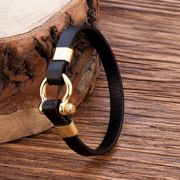 charm bracelets classicblack gold luxury style stainless steel bracelet hand-woven genuine leather men for male punk jewelry gifts, Golden;silver
charm bracelets classicblack gold luxury style stainless steel bracelet hand-woven genuine leather men for male punk jewelry gifts, Golden;silver