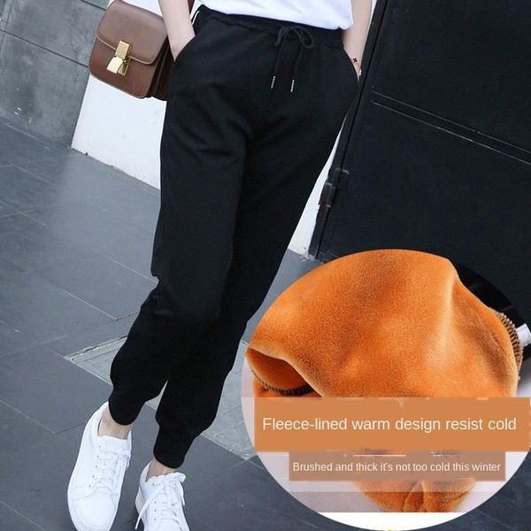 women's pants & capris winter velvet casual harem gold fleece slim korean leggings black woman, Black;white
women's pants & capris winter velvet casual harem gold fleece slim korean leggings black woman, Black;white