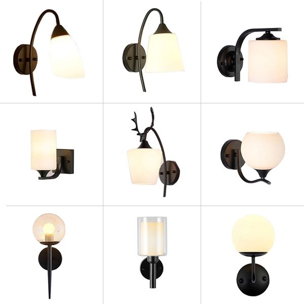 2021 new modern simple led black nordic glass bedside classic loft iron wall lights corridor home ac90-260v 7ja1
2021 new modern simple led black nordic glass bedside classic loft iron wall lights corridor home ac90-260v 7ja1