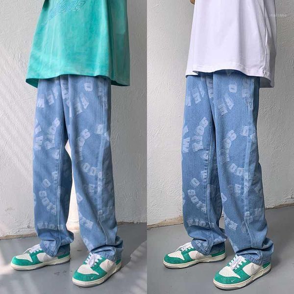 men's pants women's jeans harajuku loose straight korean style trousers printed couple streetwear casual, Black
men's pants women's jeans harajuku loose straight korean style trousers printed couple streetwear casual, Black