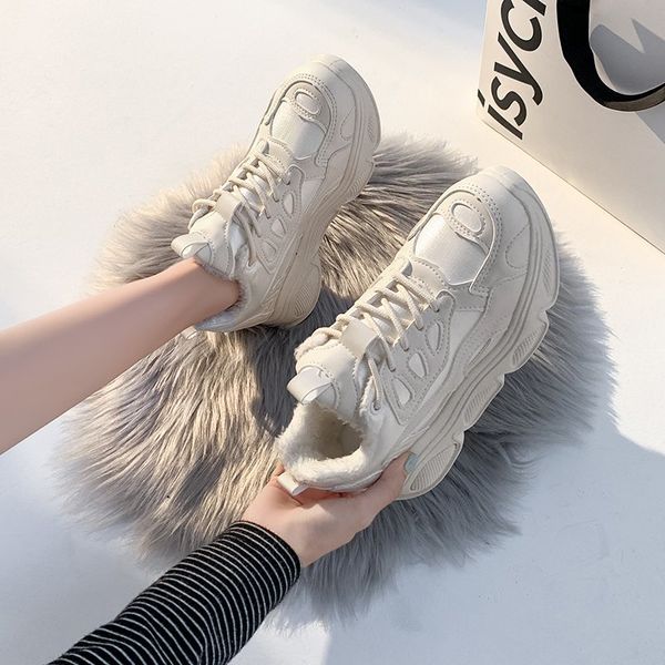 women chunky platform sneakers 2020 winter warm plush lace up casual old dad shoes fashion woman comfortable trainers
women chunky platform sneakers 2020 winter warm plush lace up casual old dad shoes fashion woman comfortable trainers