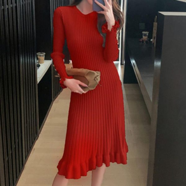 casual dresses autumn winter long sleeve knitted maxi dress 2021 korean fashion slim fishtail sweater party women clothing vestidos, Black;gray
casual dresses autumn winter long sleeve knitted maxi dress 2021 korean fashion slim fishtail sweater party women clothing vestidos, Black;gray