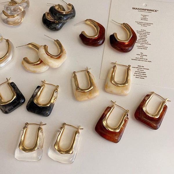 hoop & huggie lifefontier vintage geometric resin earrings transparent acrylic u-shaped golden metal for women korean jewelry, Golden;silver
hoop & huggie lifefontier vintage geometric resin earrings transparent acrylic u-shaped golden metal for women korean jewelry, Golden;silver