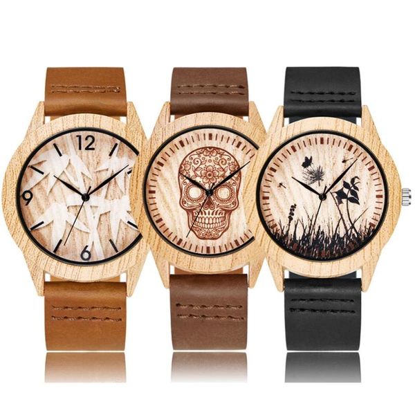 wristwatches creative wood watch men women couple quartz imitation bamboo wooden animal watches brown leather skull wrist clock reloj, Slivery;brown
wristwatches creative wood watch men women couple quartz imitation bamboo wooden animal watches brown leather skull wrist clock reloj, Slivery;brown
