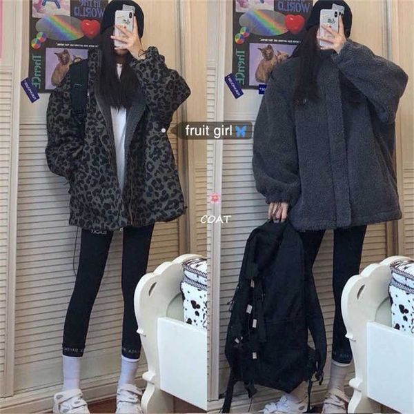 padded jacket hong kong style leopard print retro double-sided faux lamb wool coat female thick oversized autumn winter 211216, Black
padded jacket hong kong style leopard print retro double-sided faux lamb wool coat female thick oversized autumn winter 211216, Black