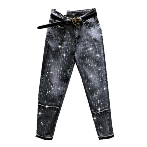 women's jeans fashion heavy work diamond 2021 spring women high waist loose harem plus size, Blue
women's jeans fashion heavy work diamond 2021 spring women high waist loose harem plus size, Blue