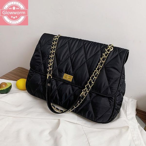 casual lingge space padded women shoulder bags designer chain handbags luxury nylon down crossbody messenegr bag large tote 2021 c0225
casual lingge space padded women shoulder bags designer chain handbags luxury nylon down crossbody messenegr bag large tote 2021 c0225