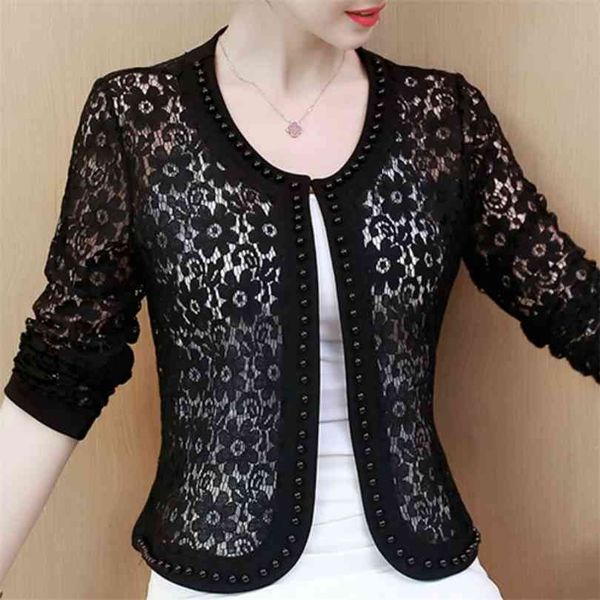 women jacket long sleeve black hollow lace fashion 's s coats and s clothing b239 210818, Black;brown
women jacket long sleeve black hollow lace fashion 's s coats and s clothing b239 210818, Black;brown