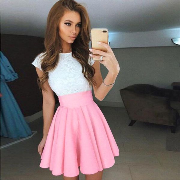 pink lace princess womens dresses party mini office elegant summer short sleeve skater vestido festa, Black;gray
pink lace princess womens dresses party mini office elegant summer short sleeve skater vestido festa, Black;gray