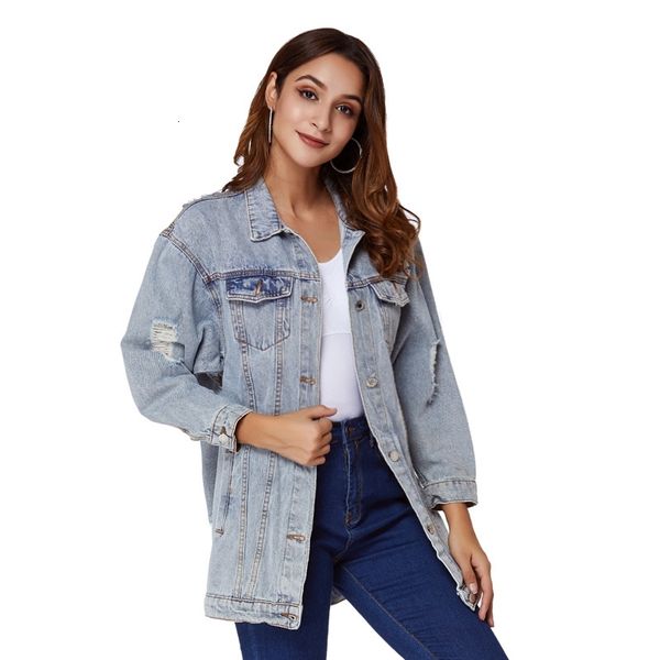 2021 new spring autumn women loose basic coats female tassel hole jeans coat fashion casual long denim jackets bomber streetwear vj5k, Black;brown
2021 new spring autumn women loose basic coats female tassel hole jeans coat fashion casual long denim jackets bomber streetwear vj5k, Black;brown