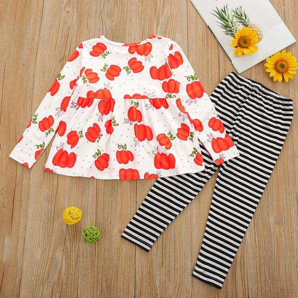 clothing sets 2pcs kids autumn tracksuit pumpkin print o-neck long sleeves blouse + stripes elastic waist pants for girls 1-5 years, White
clothing sets 2pcs kids autumn tracksuit pumpkin print o-neck long sleeves blouse + stripes elastic waist pants for girls 1-5 years, White