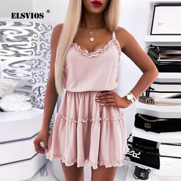 casual dresses off shoulder backless summer dress women elegant v neck ruffle mini spring solid spaghetti strap party vestidos, Black;gray
casual dresses off shoulder backless summer dress women elegant v neck ruffle mini spring solid spaghetti strap party vestidos, Black;gray