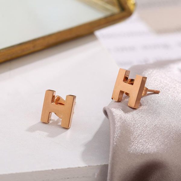 stud titanium steel letter h earrings for women rose gold color jewelry gift girls, Golden;silver
stud titanium steel letter h earrings for women rose gold color jewelry gift girls, Golden;silver