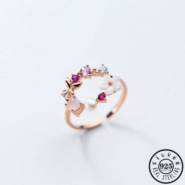 cluster rings 925 sterling silver statement white shell flower adjustable rose gold color plated knuckle finger zircon ring for women, Golden;silver
cluster rings 925 sterling silver statement white shell flower adjustable rose gold color plated knuckle finger zircon ring for women, Golden;silver