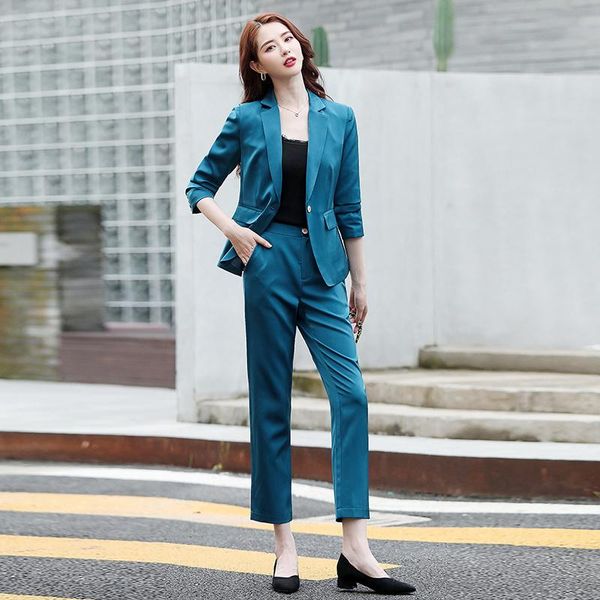 women's two piece pants spot goods acetate satin 2021 autumn fashion simple elegant waist slimming slim fit suit two-piece, White
women's two piece pants spot goods acetate satin 2021 autumn fashion simple elegant waist slimming slim fit suit two-piece, White