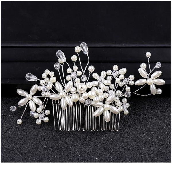 trendy wedding hair comb tiara pearl leaf hair vine bridal headpiece gold handmade bride hair jewelry wedding acc qylvbx, Silver
trendy wedding hair comb tiara pearl leaf hair vine bridal headpiece gold handmade bride hair jewelry wedding acc qylvbx, Silver