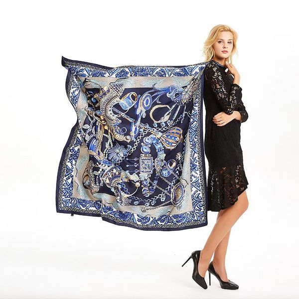 scarves 130cm silk scarf large size luxury designers 130*130cm twill women foulard print, Blue;gray
scarves 130cm silk scarf large size luxury designers 130*130cm twill women foulard print, Blue;gray