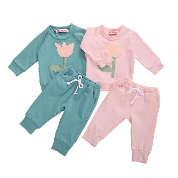autumn kids baby girls suit floral print long sleeve t shirt solid color trousers 2 pieces spring set, White
autumn kids baby girls suit floral print long sleeve t shirt solid color trousers 2 pieces spring set, White