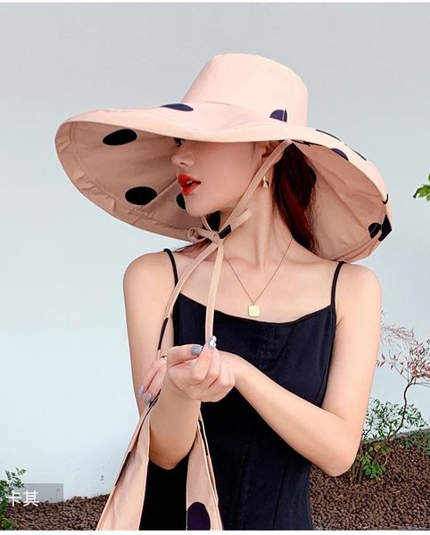 wide brim hats tartan legend hat lady summer princess style spot super large eaves anti ultraviolet sunshade woman beach fisherman, Blue;gray 
wide brim hats tartan legend hat lady summer princess style spot super large eaves anti ultraviolet sunshade woman beach fisherman, Blue;gray