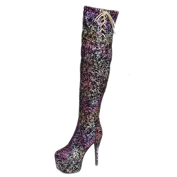 ultra-high stiletto standard bow-up fireworks fashion high european style women's dwaterproof platform water on knee boots n02s, Black
ultra-high stiletto standard bow-up fireworks fashion high european style women's dwaterproof platform water on knee boots n02s, Black