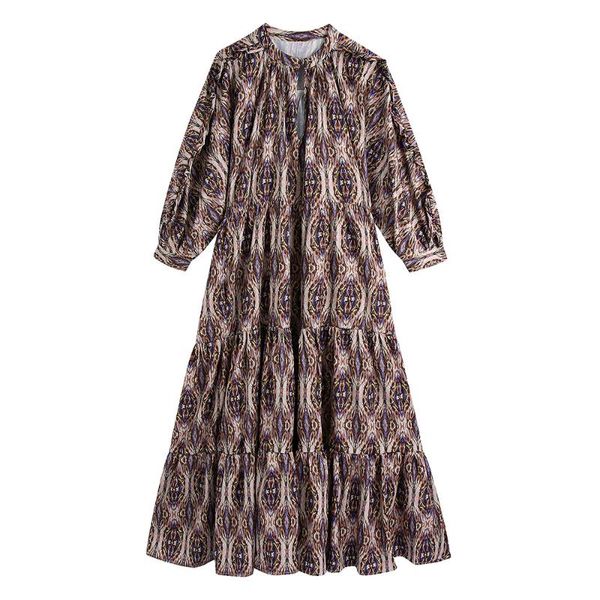 casual dresses for women 2021 elegant vintage print boho dress autumn long sleeve v neck ruffle hem bohemian loose midi clothes, Black;gray
casual dresses for women 2021 elegant vintage print boho dress autumn long sleeve v neck ruffle hem bohemian loose midi clothes, Black;gray